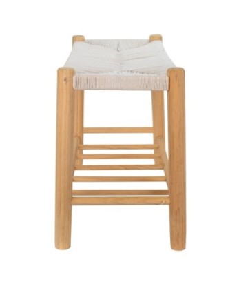 ORIGEN Home Decor Banco de madera de paulonia Mueble Auxiliar | Banqueta Dorado - 44x59x30cm