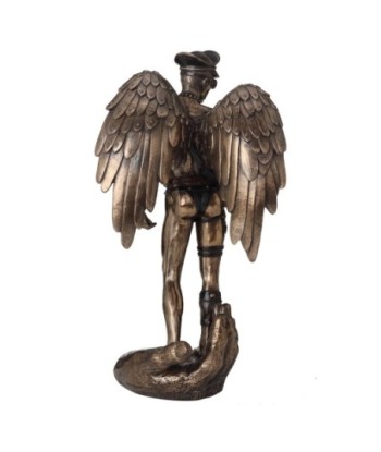 ORIGEN Home Decor Figura Hombre desnudo Bronce | Figura Mitológica Plateado - 30x16x15cm