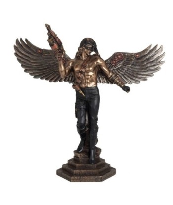 ORIGEN Home Decor Figura Guerrero enmascarado Bronce | Figura Mitológica Dorado - 25x25x7cm