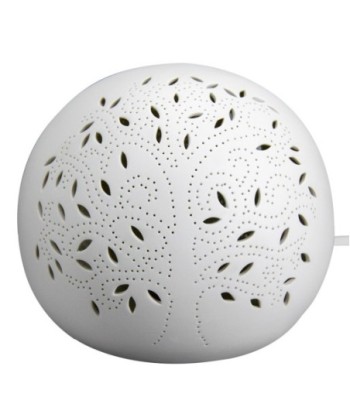 ORIGEN Home Decor Lampara Lamparas | Lámpara de Sobremesa Blanco - 21x21x18cm