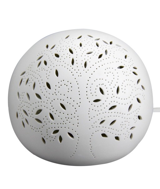 ORIGEN Home Decor Lampara Lamparas | Lámpara de Sobremesa Blanco - 21x21x18cm
