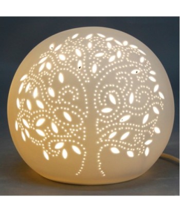 ORIGEN Home Decor Lampara Lamparas | Lámpara de Sobremesa Blanco - 21x21x18cm