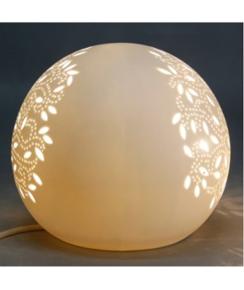ORIGEN Home Decor Lampara Lamparas | Lámpara de Sobremesa Blanco - 21x21x18cm