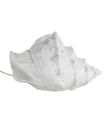 ORIGEN Home Decor Lámpara concha sobremesa Lamparas | Lámpara de Sobremesa Blanco - 16x29x17cm