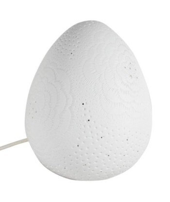 ORIGEN Home Decor Lámpara huevo Lamparas | Lámpara de Sobremesa Blanco - 21x18x18cm