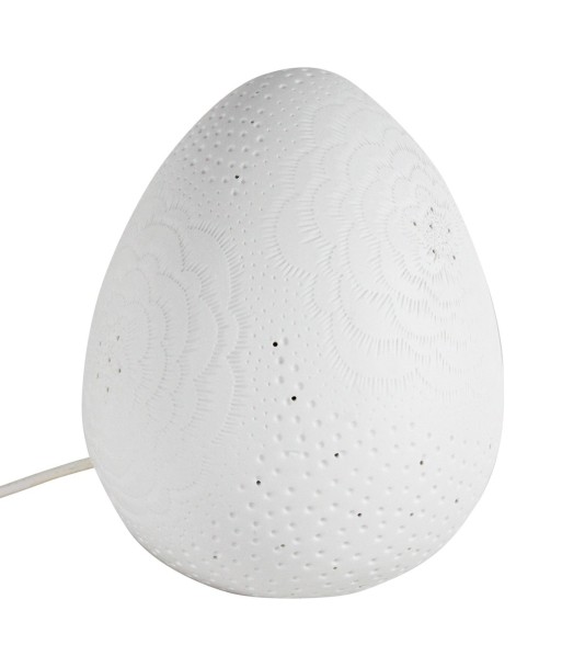 ORIGEN Home Decor Lámpara huevo Lamparas | Lámpara de Sobremesa Blanco - 21x18x18cm