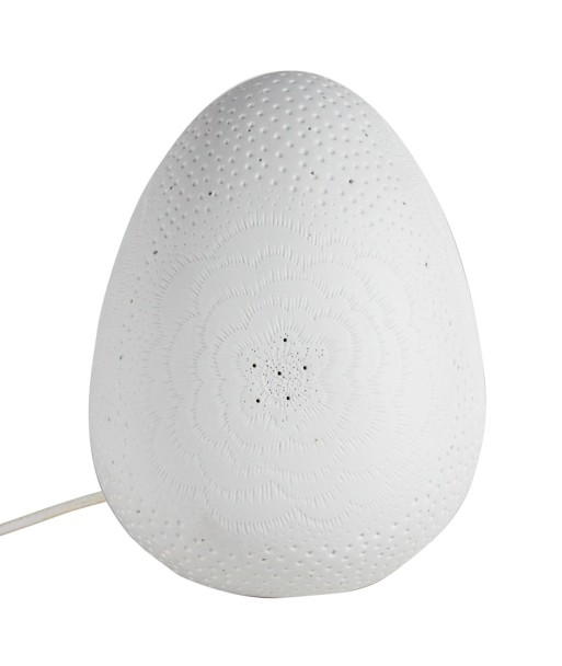 ORIGEN Home Decor Lámpara huevo Lamparas | Lámpara de Sobremesa Blanco - 27x21x21cm