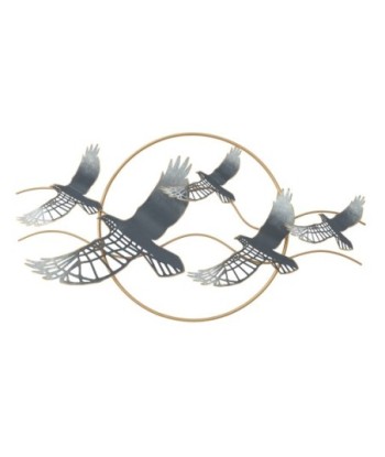 ORIGEN Home Decor Adorno pared pajaros Apliques Metal | Aplique Metal Verde - 49x90x7cm
