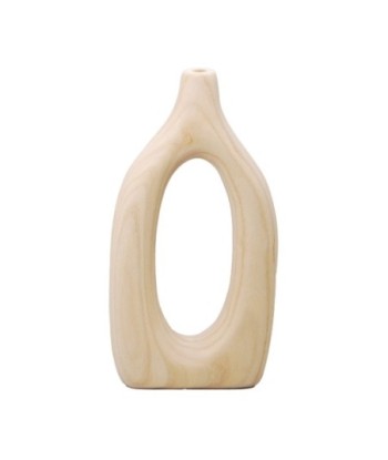 ORIGEN Home Decor Jarrón Jarrones Y Portavelas | Jarrón Beige - 35x18x6cm