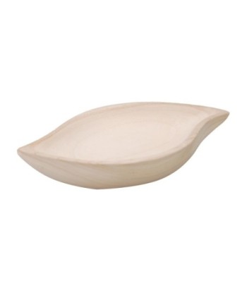 ORIGEN Home Decor Cuenco forma de hoja Bandejas | Cuenco Bol Beige - 7x36x18cm