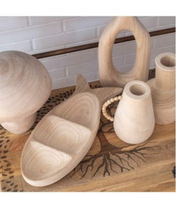 ORIGEN Home Decor Cuenco forma de pez Bandejas | Cuenco Bol Beige - 6x45x18cm