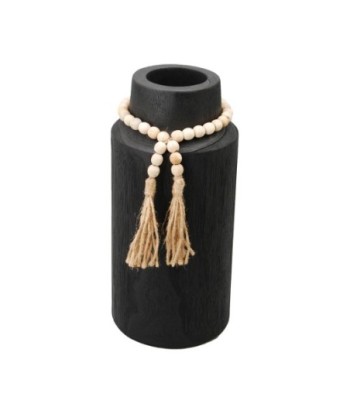 ORIGEN Home Decor Jarrón Jarrones Y Portavelas | Jarrón Negro - 30x14x14cm