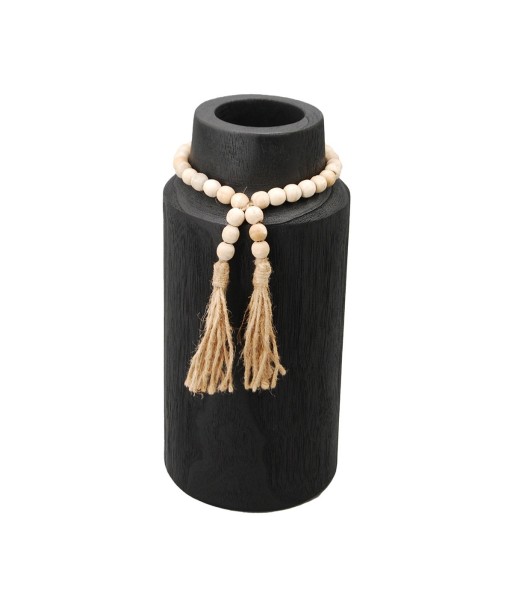 ORIGEN Home Decor Jarrón Jarrones Y Portavelas | Jarrón Negro - 30x14x14cm
