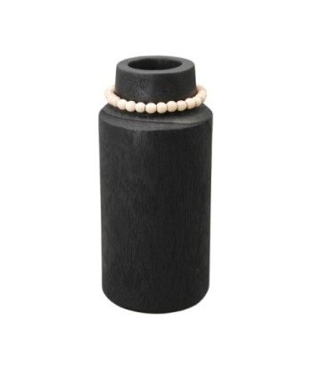 ORIGEN Home Decor Jarrón Jarrones Y Portavelas | Jarrón Negro - 30x14x14cm