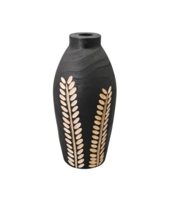 ORIGEN Home Decor Jarrón Jarrones Y Portavelas | Jarrón Negro - 29x14x14cm