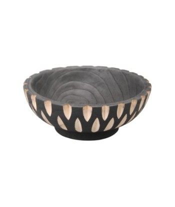 ORIGEN Home Decor Cuenco bandeja Jarrones Y Portavelas | Cuenco Bol Negro - 9x25x25cm