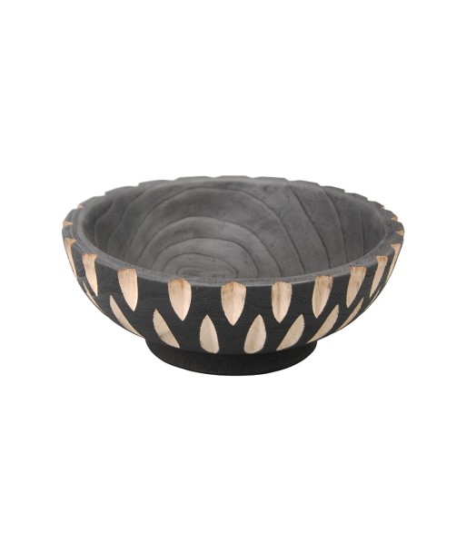 ORIGEN Home Decor Cuenco bandeja Jarrones Y Portavelas | Cuenco Bol Negro - 9x25x25cm