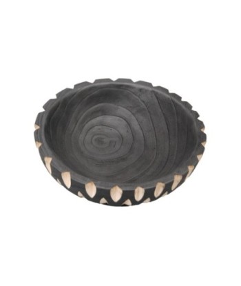 ORIGEN Home Decor Cuenco bandeja Jarrones Y Portavelas | Cuenco Bol Negro - 9x25x25cm