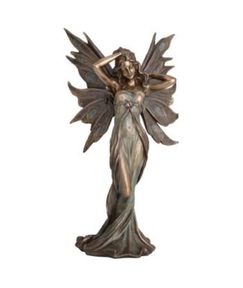 ORIGEN Home Decor Figura Hada mano cabeza Bronce | Figura Mitológica Dorado - 25x13x10cm