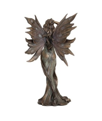 ORIGEN Home Decor Figura Hada mano cabeza Bronce | Figura Mitológica Dorado - 25x13x10cm