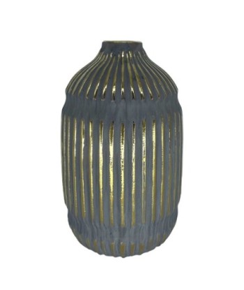 ORIGEN Home Decor Jarrón decoracion Jarrones Y Portavelas | Jarrón Gris - 23x14x14cm