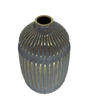 ORIGEN Home Decor Jarrón decoracion Jarrones Y Portavelas | Jarrón Gris - 23x14x14cm