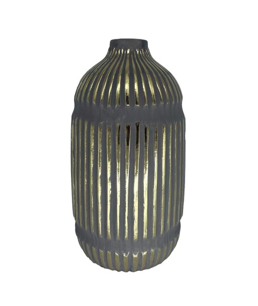 ORIGEN Home Decor Jarrón decoracion Jarrones Y Portavelas | Jarrón Gris - 33x18x18cm