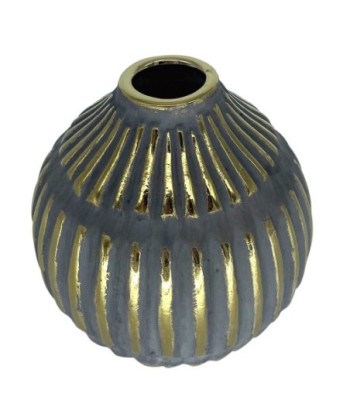 ORIGEN Home Decor Jarrón decoracion Jarrones Y Portavelas | Jarrón Gris - 15x15x15cm