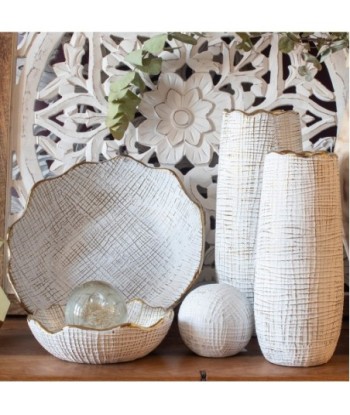 ORIGEN Home Decor Bandeja vaciabolsillos Jarrones Y Portavelas | Bandeja Blanco - 8x30x30cm