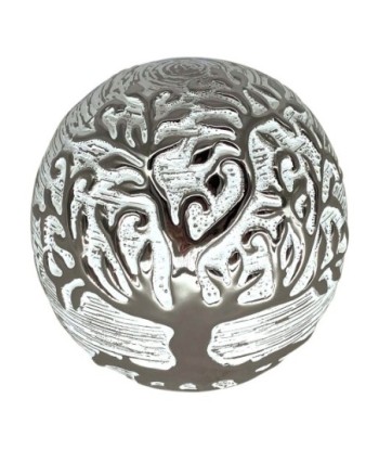 ORIGEN Home Decor Bola decorativa Árbol Vida Jarrones Y Portavelas | Bola de Decoración Gris Redondo - 9x10x10cm
