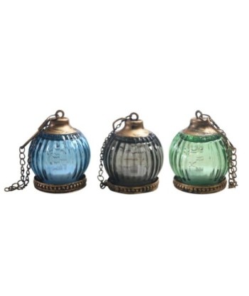 ORIGEN Home Decor Portavelas colgante 3 U Jarrones Y Portavelas | Portavelas Multicolor - 8x7x7cm