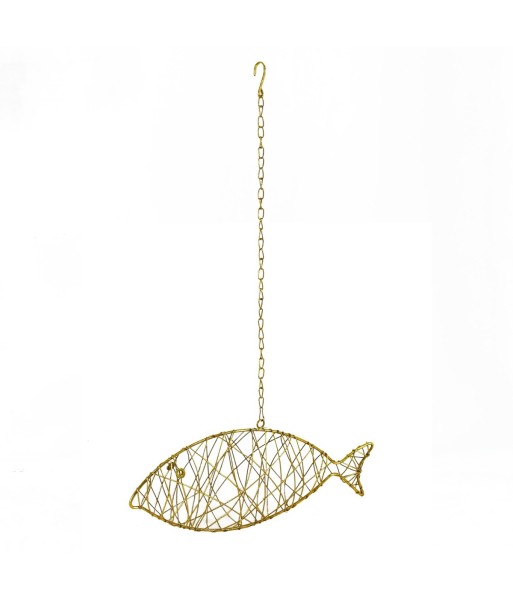 ORIGEN Home Decor Colgante Pez Colgantes Metal | Colgante de metal Beige - 13x36x6cm