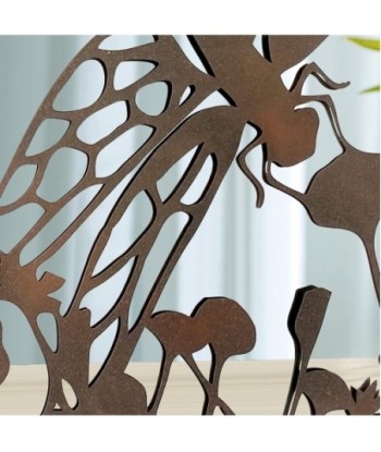 ORIGEN Home Decor Adorno pared libelula espejo Apliques Metal | Aplique Metal Marrón Rectangular - 100x50x2cm