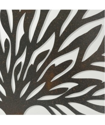 ORIGEN Home Decor Adorno Árbol Vida espejo Apliques Metal | Aplique Metal Marrón Redondo - 50x50x2cm