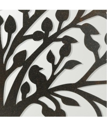 ORIGEN Home Decor Adorno Árbol Vida espejo Apliques Metal | Aplique Metal Marrón Redondo - 30x30x2cm