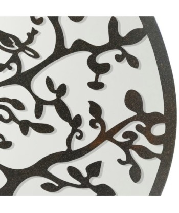 ORIGEN Home Decor Adorno Árbol Vida espejo Apliques Metal | Aplique Metal Marrón Redondo - 60x60x2cm