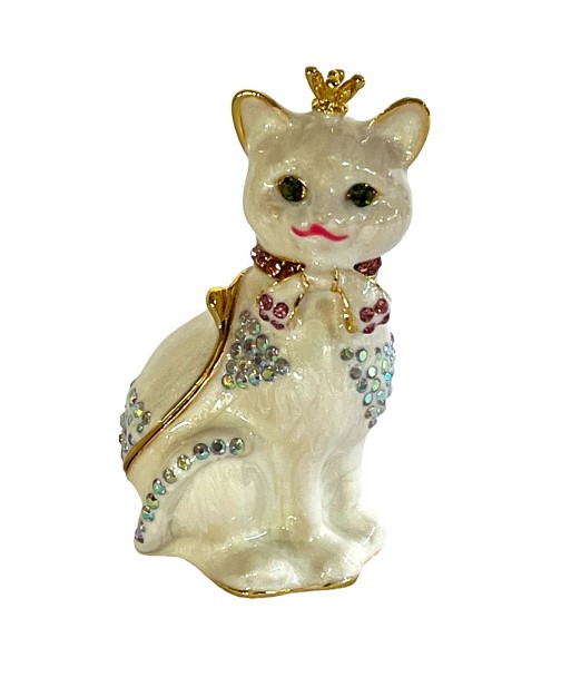 ORIGEN Home Decor Caja miniatura gato Miniaturas | Miniatura Beige - 7x5x3cm