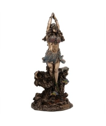 ORIGEN Home Decor Figura Diosa Yemaya del mar Bronce | Figura Mitológica Dorado - 25x13x10cm