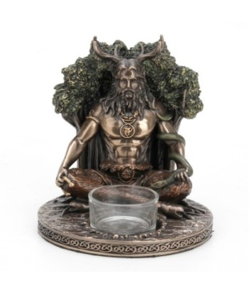 ORIGEN Home Decor Figura dios celta cernunnos Bronce | Figura Mitológica Dorado - 14x12x12cm