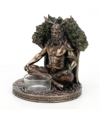ORIGEN Home Decor Figura dios celta cernunnos Bronce | Figura Mitológica Dorado - 14x12x12cm