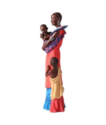 ORIGEN Home Decor Figura africana Africanas Y Elefantes | Figura de Africana Rojo - 26x10x7cm