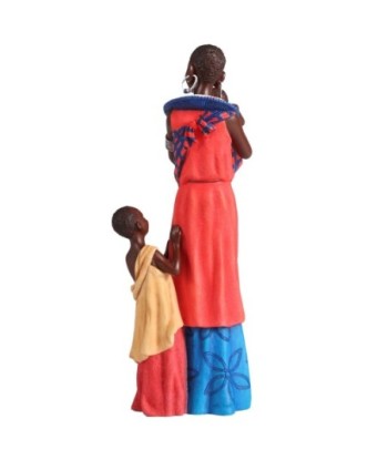ORIGEN Home Decor Figura africana Africanas Y Elefantes | Figura de Africana Rojo - 26x10x7cm