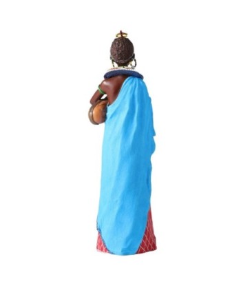 ORIGEN Home Decor Figura africana Africanas Y Elefantes | Figura de Africana Azul - 26x8x7cm