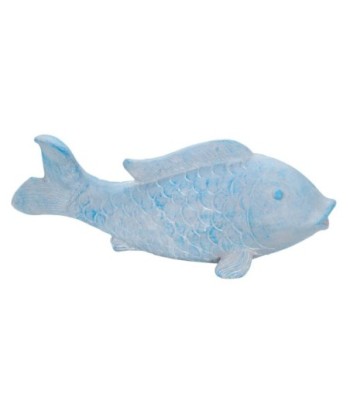 ORIGEN Home Decor Adorno Pez | Figura de Pez Blanco - 65x20x24cm