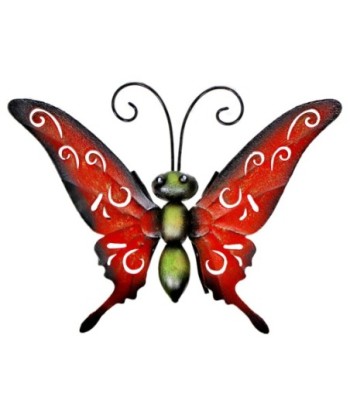 ORIGEN Home Decor Adorno Pared Mariposa Jardin | Adorno Pared Jardín Rojo - 21x3x15cm