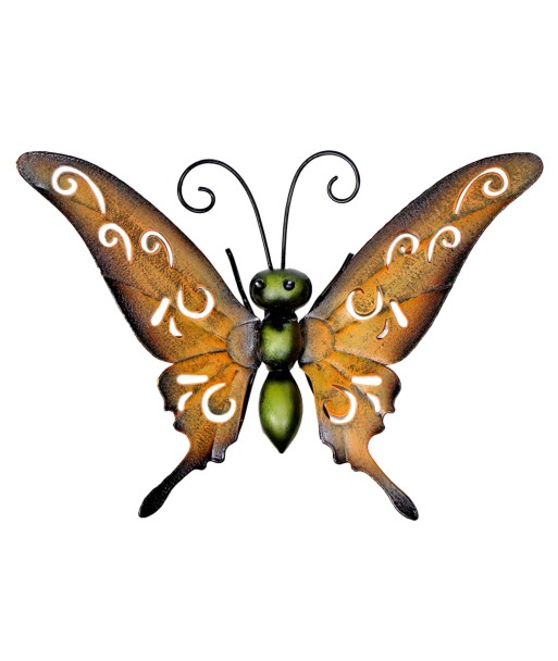 ORIGEN Home Decor Adorno Pared Mariposa Jardin | Adorno Pared Jardín Naranja - 27x4x20cm