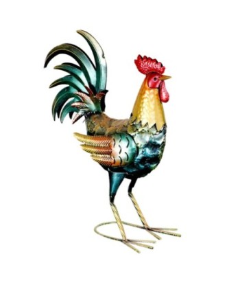 ORIGEN Home Decor Figura Gallo Animales | Figura de Gallina Azul - 38x19x48cm