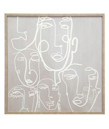 ORIGEN Home Decor Cuadro Abstracto Cuadros | Cuadro Beige Rectangular - 60x60x3cm
