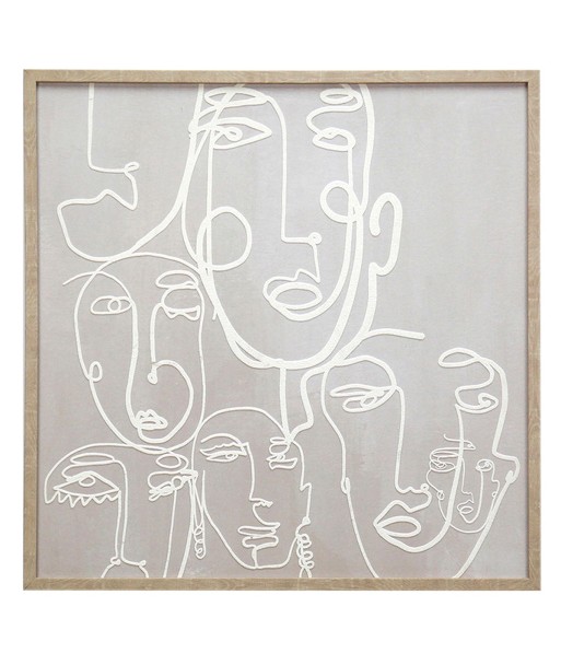 ORIGEN Home Decor Cuadro Abstracto Cuadros | Cuadro Beige Rectangular - 60x60x3cm