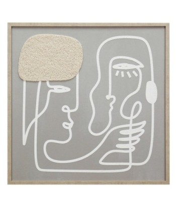ORIGEN Home Decor Cuadro Abstracto Cuadros | Cuadro Gris Rectangular - 60x60x3cm